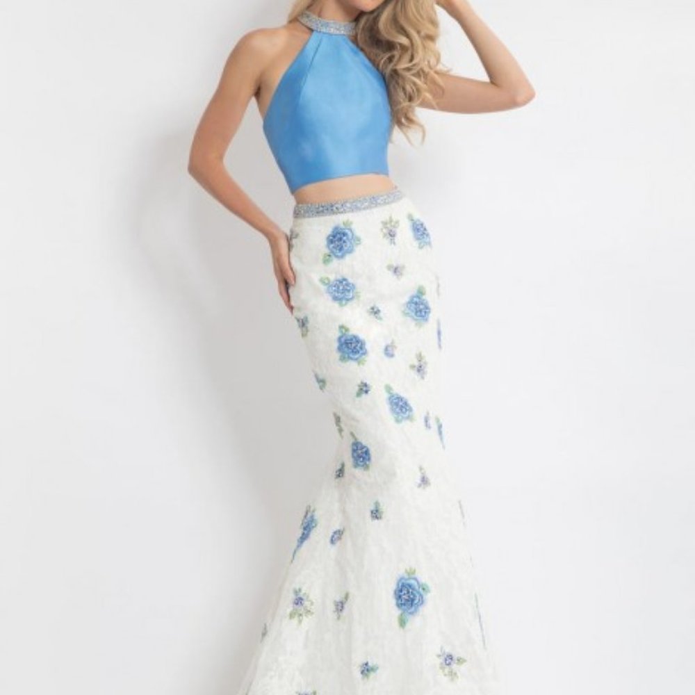 Rachel Allan 2PC Lace Mermaid Prom Dress Size 4